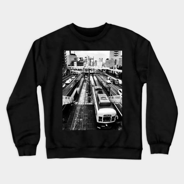 Photography - Nagasaki Tramway Crewneck Sweatshirt by Karoのkyuuto